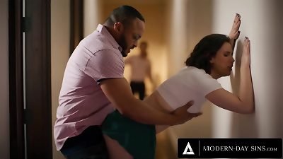 MODERN-DAY SINS - Bored Casey Calvert's SNEAKY hookup With hubby Turns Into group sex With Their In-Laws