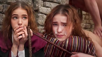 ERECTO ! - Hermione&acute;s first Time fights With A Spell - NoLube